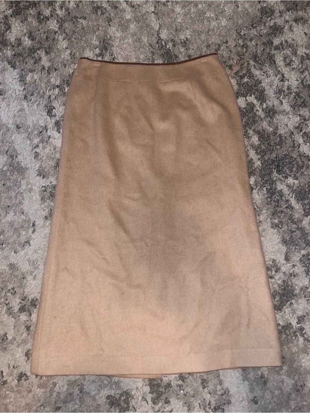 Camel hair and leather Talbots Pencil Skirt